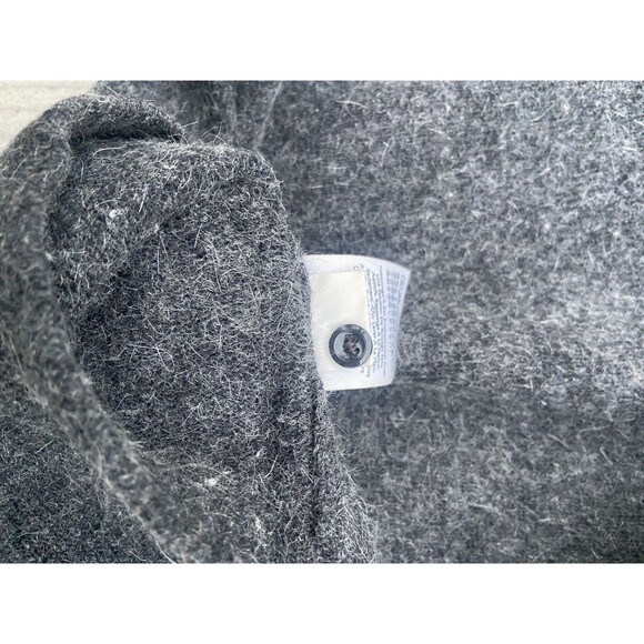 Vintage Eddie Bauer Women’s Lambswool Angora Cardigan Gray Fuzzy Knit Sweater M - Picture 10 of 11